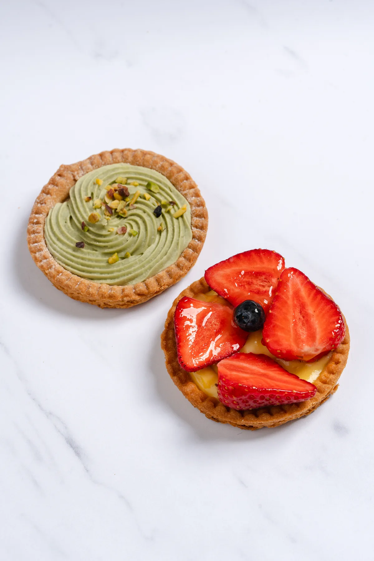 Crostatina al pistacchio con fragole